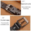 Picture of Dandali 120cm Men Rubberized Pin Buckle Belt Casual Vintage Waistband, Model: Style 8 (Brown)