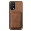 OPPO Find X5 Pro Retro Leather Card Bag Magnetic Phone Case - Brown - 2