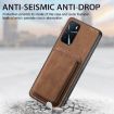 OPPO Find X5 Pro Retro Leather Card Bag Magnetic Phone Case - Brown - 5
