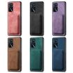 OPPO Find X5 Pro Retro Leather Card Bag Magnetic Phone Case - Brown - 7