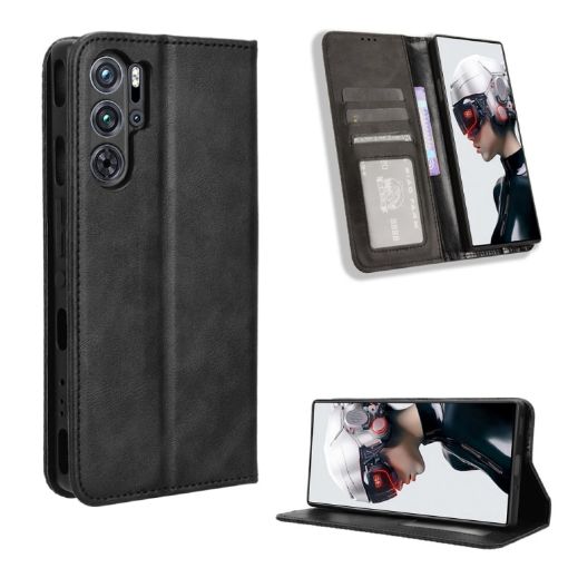 ZTE nubia Red Magic 9 Pro Leather Phone Case (Black) - 1