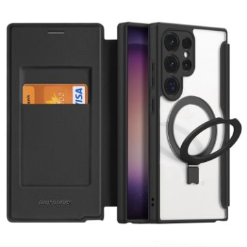 Samsung Galaxy S24 Ultra 5G Leather Phone Case - Black - 1