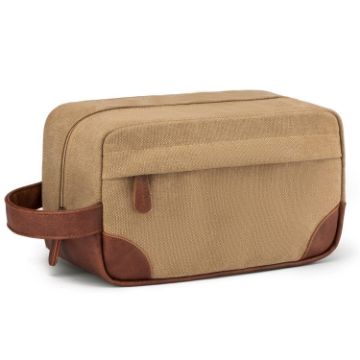 Picture of Large Capacity Men Toiletry Storage Bag Travel Portable Storage Bag Makeup Bag, Color: Coffee