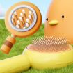Picture of Chick Pet Comb Cats Hair Removal Massage Needle Brush (Yellow)