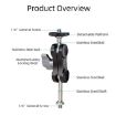 XILETU TM Series Magic Arm with Dual Ballhead Camera Video Monitor Mount Adapter - 5