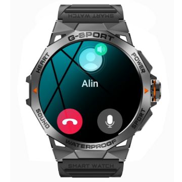 Picture of K62 1.43 Inch Waterproof Bluetooth Call Weather Music Smart Sports Watch, Color: Black