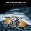 Picture of BINBOND B6022 30m Waterproof Luminous Multifunctional Quartz Watch, Color: Inter-Gold-Green