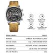 Picture of BINBOND B6022 30m Waterproof Luminous Multifunctional Quartz Watch, Color: White Steel-Black