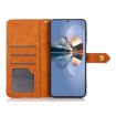 Blue Dual-Color Cowhide Flip Leather Case for Motorola Moto G04/G24 - 5