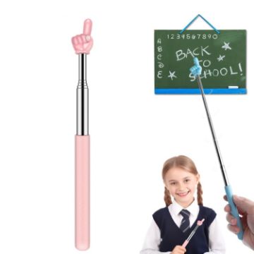 Picture of Retractable Teacher Pointer Extendable Finger Pointer Stick for School (Random Color)