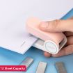 Deli Mini Stapler with 830 Staples - 12 Sheet Capacity (White) - 4