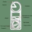 Picture of 2pcs Multifunctional Drawing Ruler Function Drawing Protractor Geometric Ruler (For Primary School)