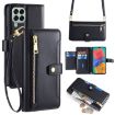 Samsung Galaxy M33 5G Cross-body Zipper Wallet Leather Phone Case - 1