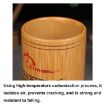 Picture of Bamboo Carved Round Pen Holder Multifunctional Desktop Storage Box, Spec: Glossy