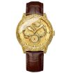 Picture of BINBOND B3030 Embossed Dragon Luminous Waterproof Quartz Watch, Color: Brown Leather-Full-gold-Gold