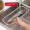 Picture of Kitchen Sterilization Cabinet Cutlery Organizer Household Stainless Steel Drainage Tray, Model: Perforated Chopsticks Basket