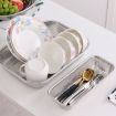 Picture of Kitchen Sterilization Cabinet Cutlery Organizer Household Stainless Steel Drainage Tray, Model: Line Chopsticks Basket