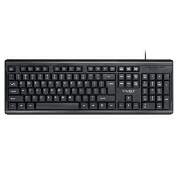 Picture of T-WOLF 104-keys USB Computer Office Home Wired Keyboard (T15)