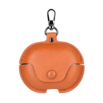 Huawei FreeClip Leather Earphone Case with Hook - Light Brown - 1