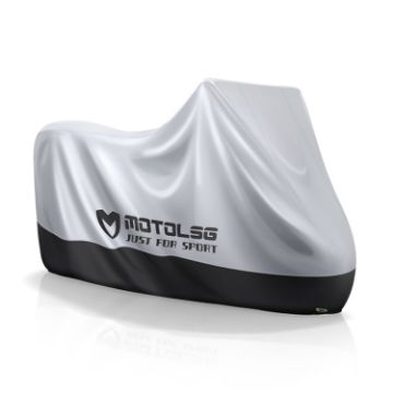 Picture of MOTOLSG Motorcycle Waterproof Sunproof Dustproof Thickening Cover, Size:XL (Silver Black)