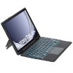 Picture of For Samsung Galaxy Tab A9+ X210 TA09B-AS Pen Tray Style Detachable Bluetooth Keyboard Leather Case with Touch Backlight (Black)