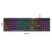 Picture of T-WOLF T80 104-Keys RGB Illuminated Office Game Wired Punk Retro Keyboard, Color: Black