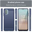 Nokia G42 Carbon Fiber Blue TPU Phone Case - Brushed Texture - 2