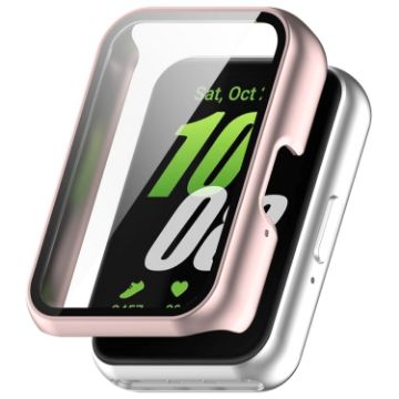 Samsung Galaxy Fit 3 SM-R390 PC + Tempered Glass Film Integrated Watch Protective Case (Pink) - 1