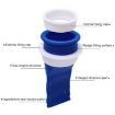Picture of 5pcs Silicone Floor Drain Plug Anti-Backflow Anti-odor Inner Core for Toilet Pipes Bathroom (Blue Set)