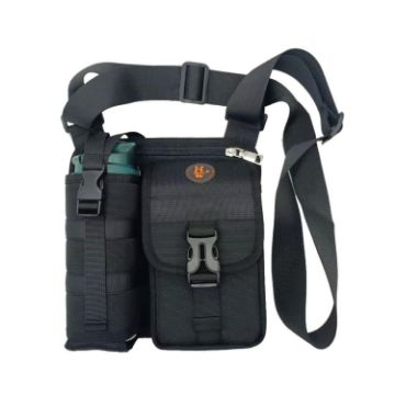 Picture of Wear-resistant Waterproof Single-shoulder Cross-body Water Bottle Bag Outdoor Travel Backpack (Black)