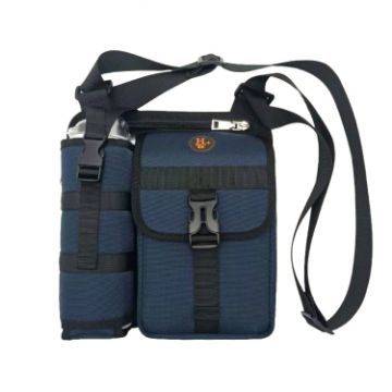 Picture of Wear-resistant Waterproof Single-shoulder Cross-body Water Bottle Bag Outdoor Travel Backpack (Deep Blue)