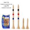 Picture of 30pcs/Box PGM QT030 Golf Bamboo Tee Adjustable Height Spikes Golf Depth Marker Tee (38mm)