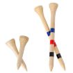 Picture of 30pcs/Box PGM QT030 Golf Bamboo Tee Adjustable Height Spikes Golf Depth Marker Tee (83mm)