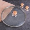 Picture of 4pcs Household Cap Carrying Handle Kitchen Single Hole Pot Buttons Top Beads Pot Lid Accessories, Model: Solid Wood