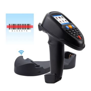 1D CCD Red Light Wireless Barcode Reader Scanner With LCD Screen - 1