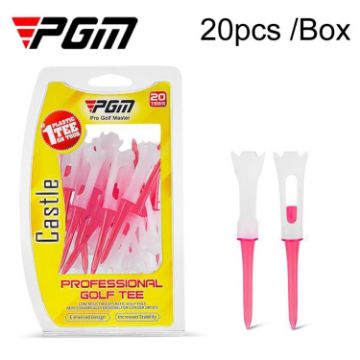 Picture of 20pcs/Box PGM QT026 83mm Golf Ball Tee Competition Spike Ball Holder (Pink)