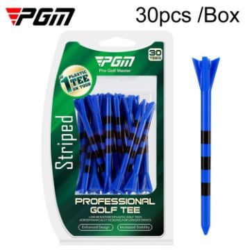 Picture of 30pcs/Box PGM 83mm Golf Ball Tee Limit Scale Line Tee Ball Holder, Model: QT027-Blue