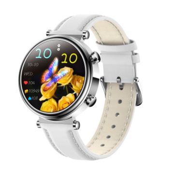 T86 Woman Health Smart Watch 1.27" - BT Call/Heart Rate/Blood Pressure - Silver White - 1