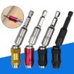 Picture of Hexagonal Shank Quick Release Self-Locking Joint Extension Rod Electric Drill Driver Extension Quick Conversion Bits (Silver+Red)