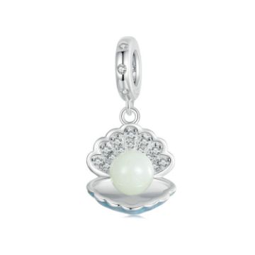 Picture of S925 Sterling Silver Ocean Style Luminous Shell Pendant DIY Beading (SCC2749)