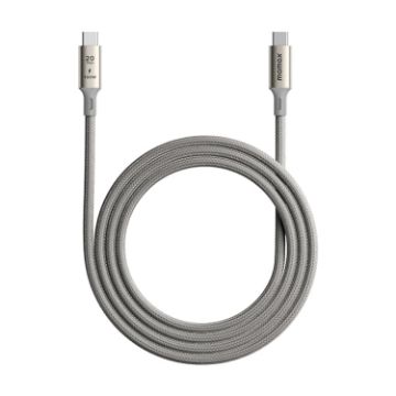 MOMAX DC31 1m USB-C to USB-C 100W Braided Cable - Titanium Color - 1