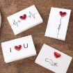 Picture of Three-dimensional Heart Valentine Day Greeting Card Blessings Messages Cards with Envelopes, Spec: I Heart U