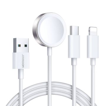 JOYROOM 3 in 1 USB Charging Cable, 1.2m Length, White - 1