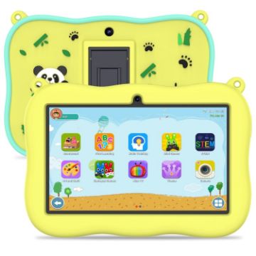 Picture of K7 Pro Panda 7 inch WiFi Kids Tablet PC, 2GB+32GB, Android 13 Allwinner A100 Quad Core CPU Support Google Play (Yellow)