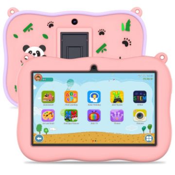 Picture of K7 Pro Panda 7 inch WiFi Kids Tablet PC, 2GB+32GB, Android 13 Allwinner A100 Quad Core CPU Support Google Play (Pink)