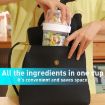 Salad Meal Shaker Cup Portable Fruit and Vegetable Container Large Pink - 7