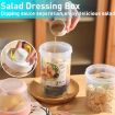 Picture of Salad Meal Shaker Cup Portable Fruit and Vegetable Container with Fork Dressing Box, Size: Large Blue