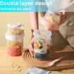 Salad Meal Shaker Cup Portable Fruit and Vegetable Container Pink - 6