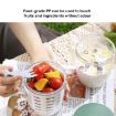 Picture of 600ml Fruit and Veggie Snack Cup with Lid and Fork Airtight Leak-proof Salad Box (White)
