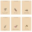 Picture of 6pcs/Set DIY Thank You Printed Greeting Cards Valentine Day Greeting Message Card (Retro Plant)
